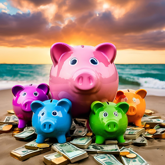 Amazingly Easy Money - Sand Sun Piggy start saving and earning today and you can be spending time in the sand, sun and all the while putting money in the bank!
