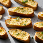 easy Air Fryer garlic bread recipe toasted to a golden brown with soft chewy buttery middles.
