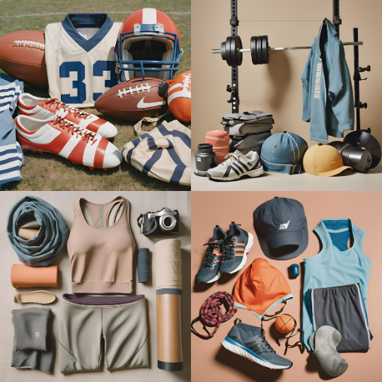 Sports Apparel And Gear - Sports clothing, equipment, and fitness gear.