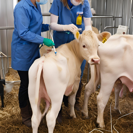 Antibiotic-Free Beef Innovations - Dark Side of Beef Industry - Vet techs inoculating calves to try and prevent illnesses once they are moved to feedlots and overcrowding conditions. 