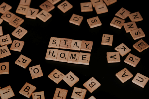 Best Gifts for Every Occasion - Wooden scrabble style tiles placed to spell out "Stay Home"
