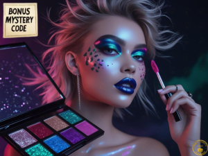 Mystical Makeup - Curst Kosmetics eye shadows, body glitter gels, custom clothing, batty lashes, and so much more to see. Halloween Mystical Makeup