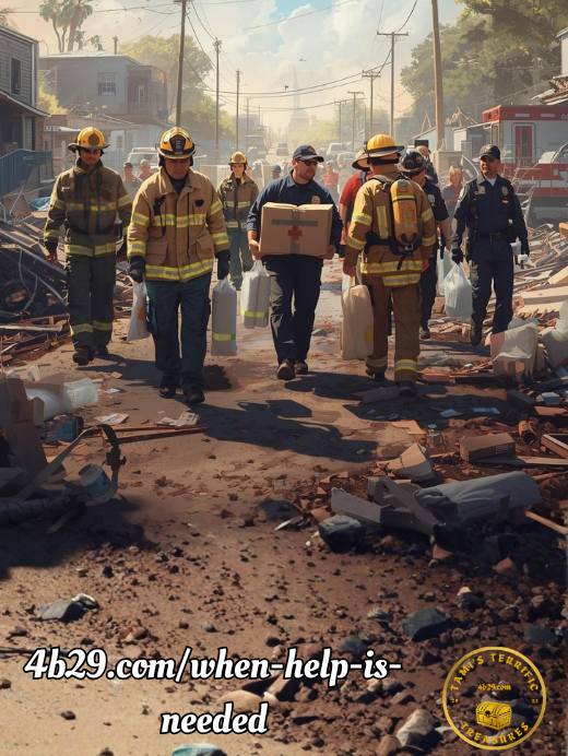 emergency services delivering supplies - when help is needed