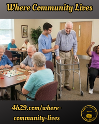 Where Community Lives in the senior centers and disability support programs.