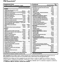 PM Essentials Ingredient List