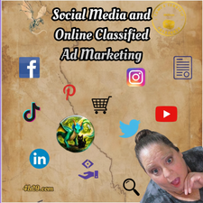 Linktree Traffic System: Social Media and Classified Ads Mastery - social media and online selling icons on a branded background